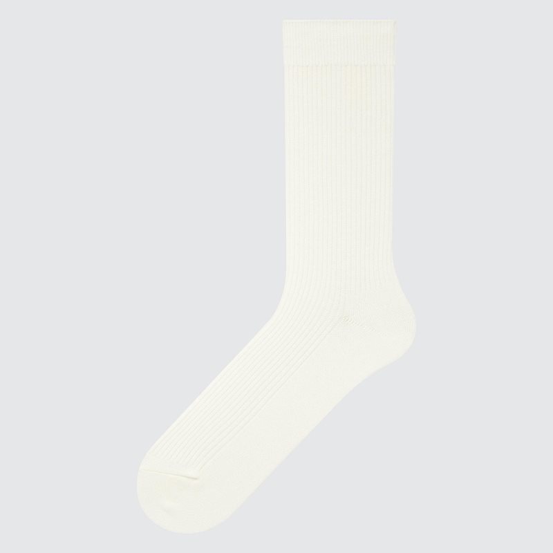 Men Uniqlo Colorful 50 Socks White | 227011