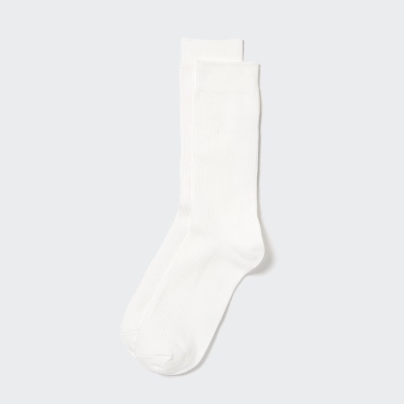 Men Uniqlo Colorful 50 Socks White | 3865350