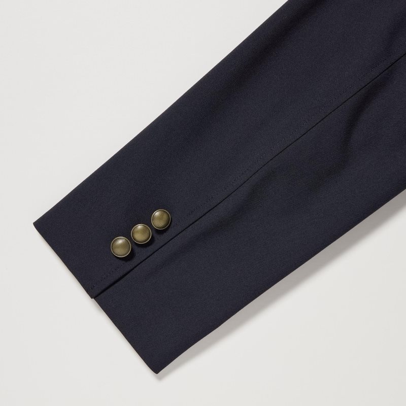 Men Uniqlo Comfort Blazers Navy | 7190373