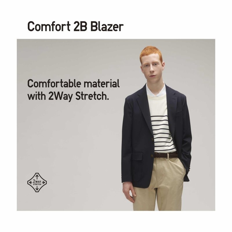 Men Uniqlo Comfort Blazers Navy | 7190373
