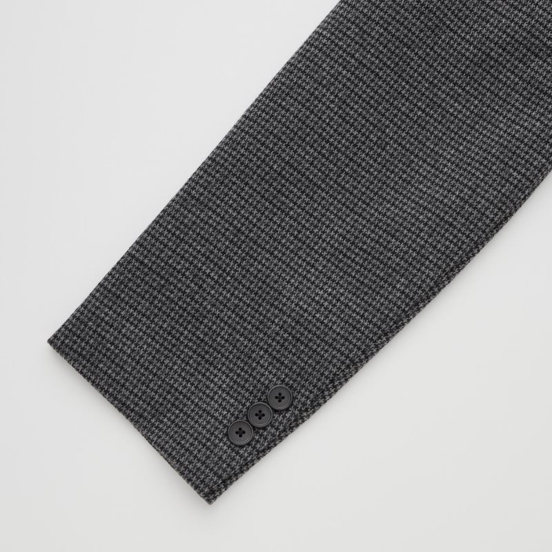 Men Uniqlo Comfort Houndstooth Jackets Grey | 4003524
