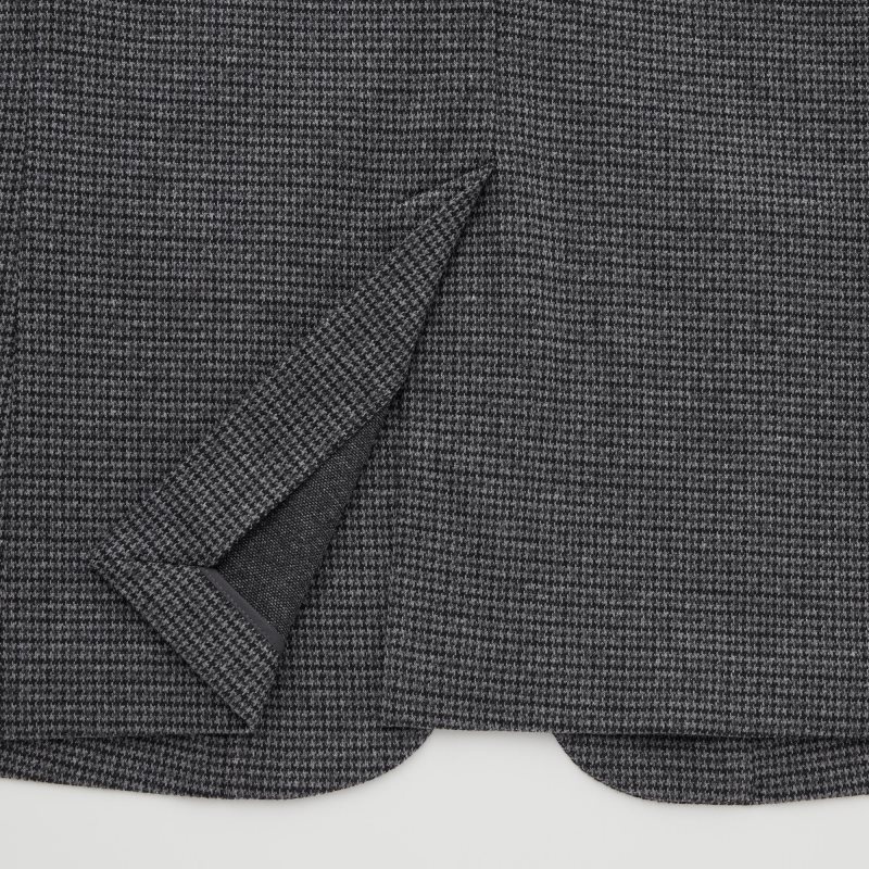 Men Uniqlo Comfort Houndstooth Jackets Grey | 4003524