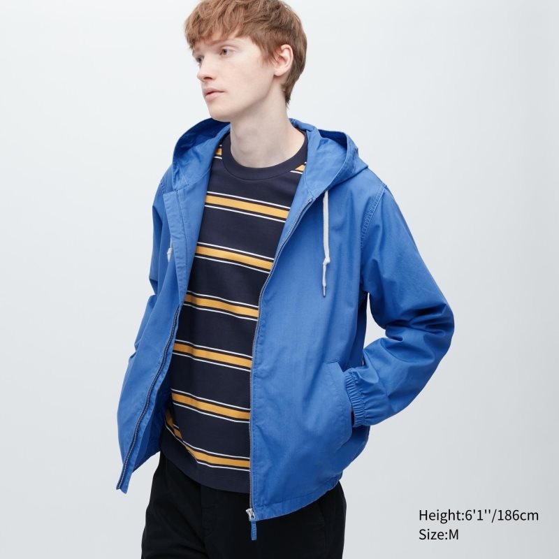 Men Uniqlo Cotton Parka Blue | 1415147