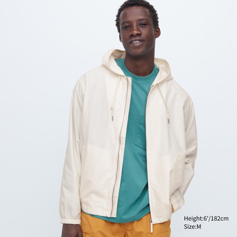 Men Uniqlo Cotton Parka White | 3889873