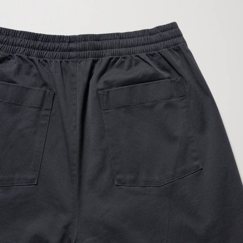 Men Uniqlo Cotton Relaxed Fit Ankle Length Pants Grey | 6684302
