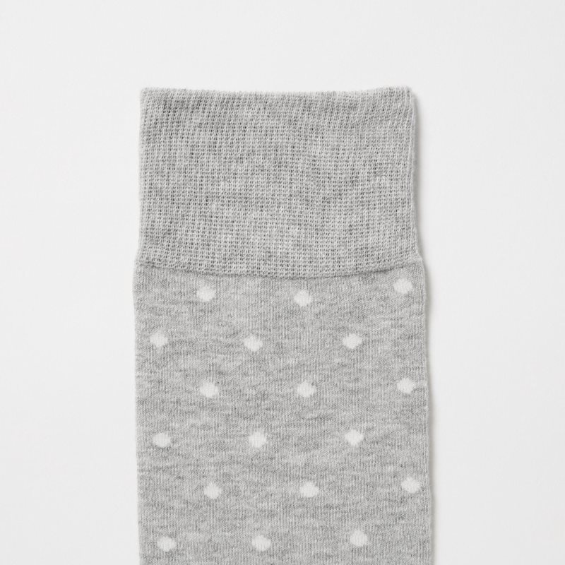 Men Uniqlo Dotted Socks Grey | 4910881