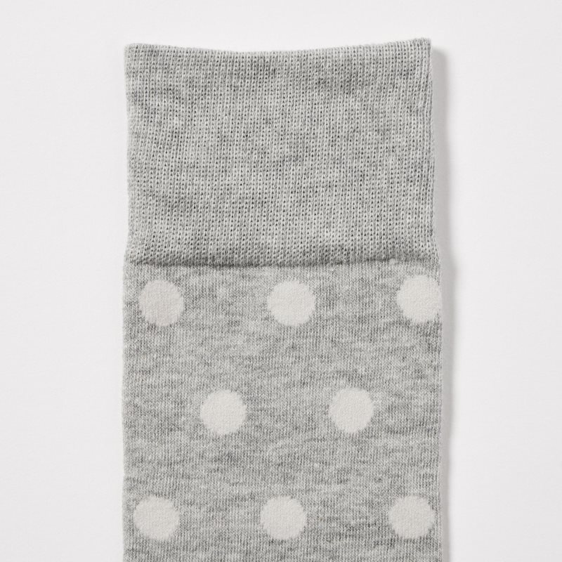 Men Uniqlo Dotted Socks Grey | 6664344