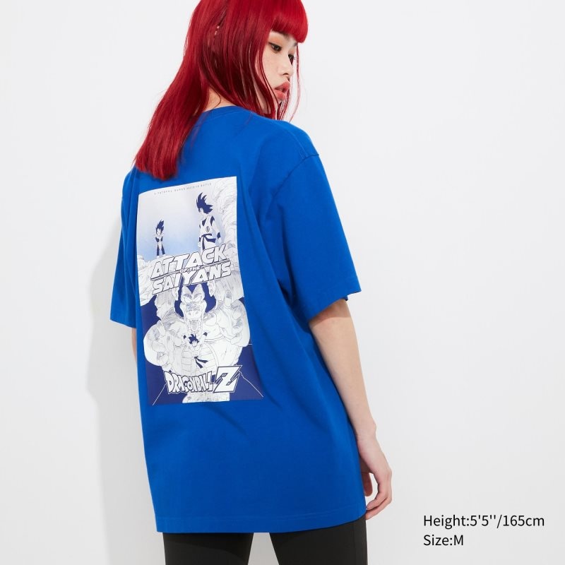 Men Uniqlo Dragon Ball Ut Short-sleeve Graphic T Shirts Blue | 4889625