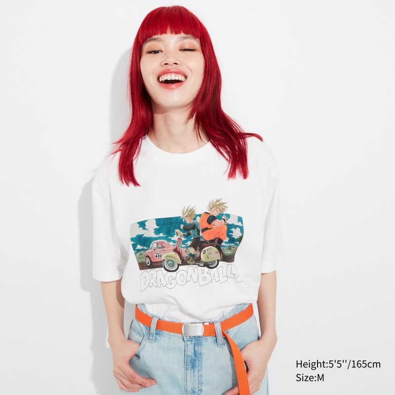 Men Uniqlo Dragon Ball Ut Short-sleeve Graphic T Shirts White | 6348898
