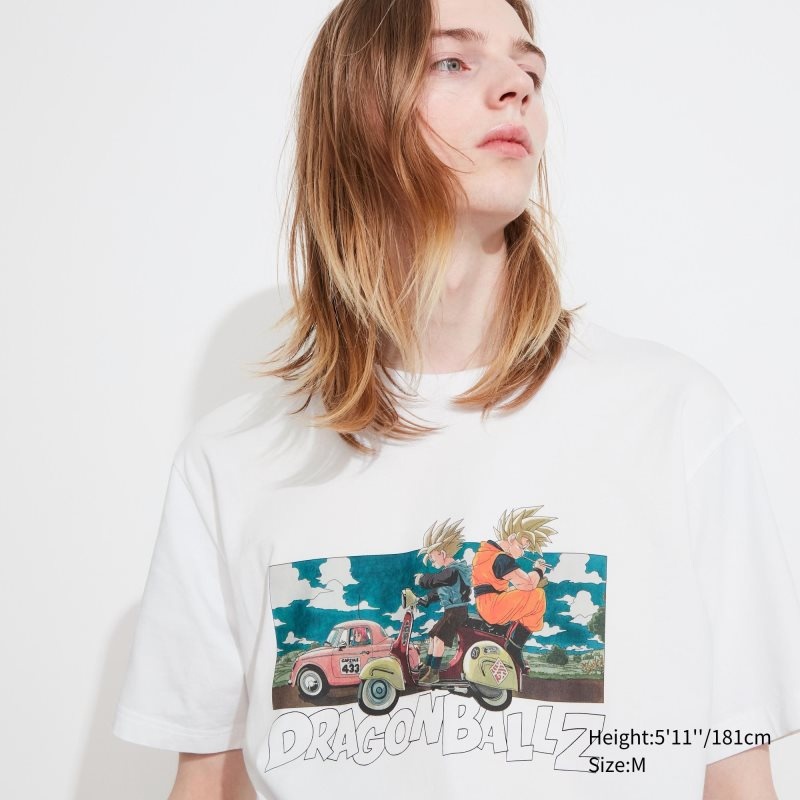 Men Uniqlo Dragon Ball Ut Short-sleeve Graphic T Shirts White | 6348898