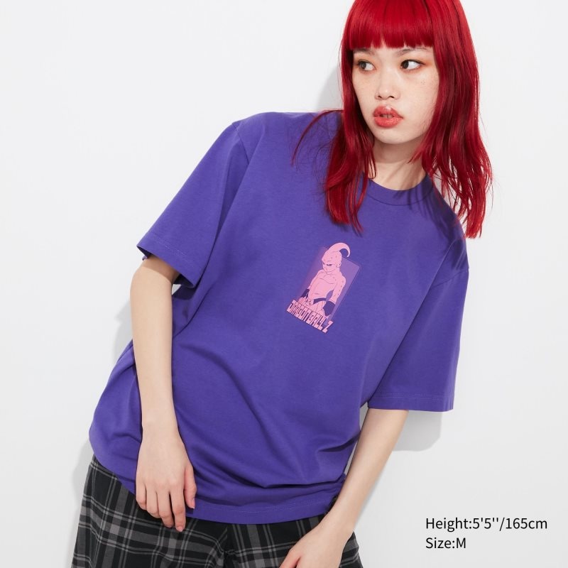 Men Uniqlo Dragon Ball Ut Short-sleeve Graphic T Shirts Purple | 5894901