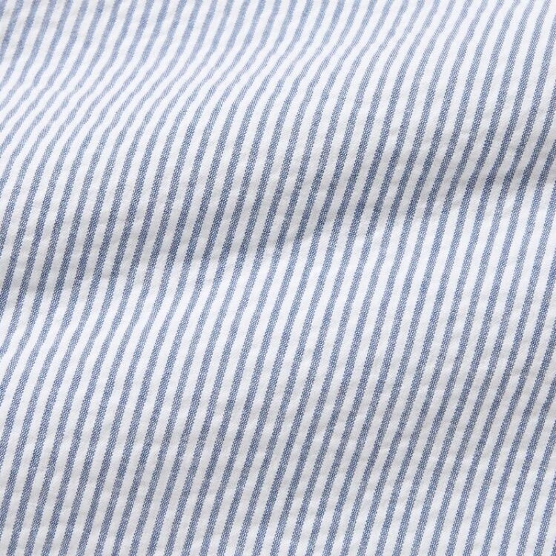 Men Uniqlo Dry Stretch Seersucker Easy Shorts Blue | 8297848
