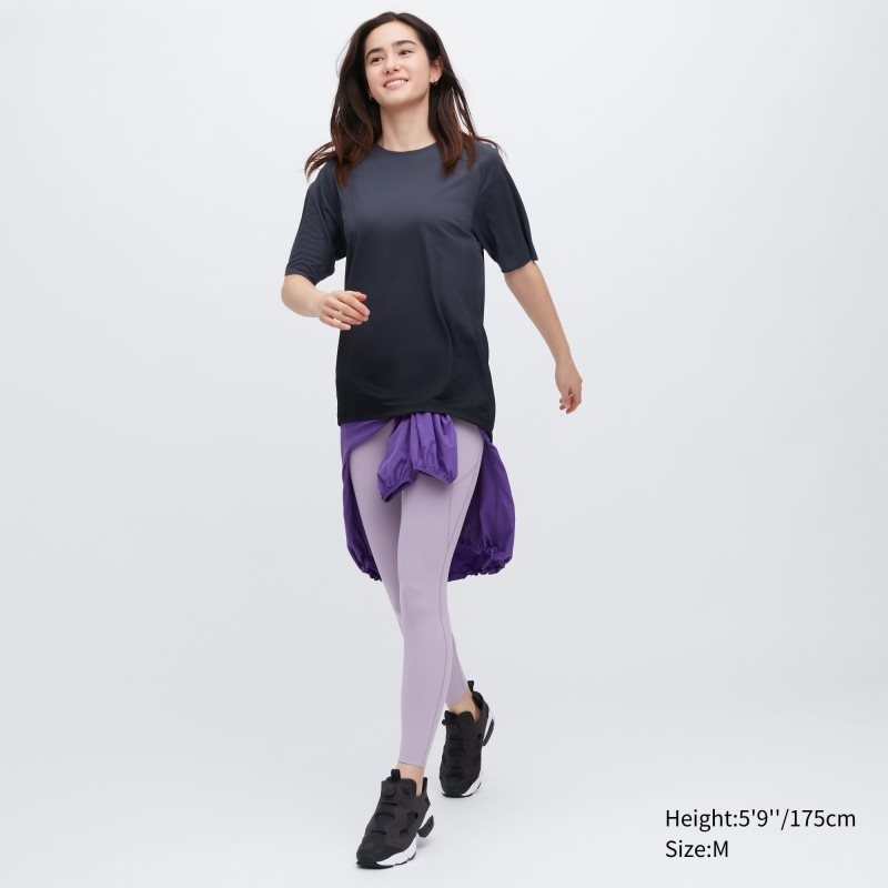Men Uniqlo Dry-ex Crew Neck Short-sleeve Lightweight T Shirts Grey | 9052728