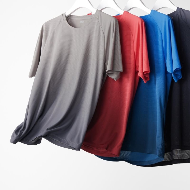 Men Uniqlo Dry-ex Crew Neck Short-sleeve Lightweight T Shirts Red | 1084972