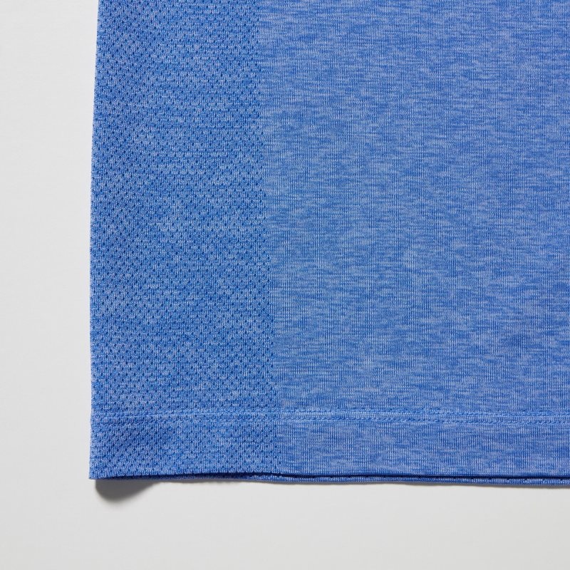 Men Uniqlo Dry-ex Crew Neck Short-sleeve T Shirts Blue | 5264402