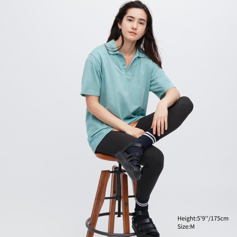 Men Uniqlo Dry-ex Polo Shirts Green | 5679399