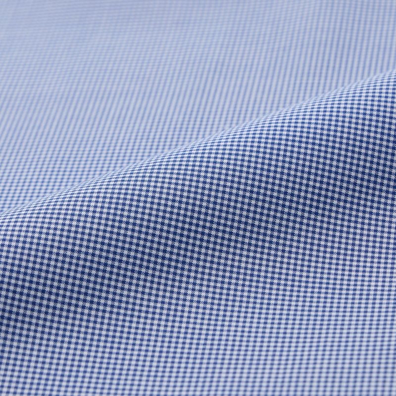 Men Uniqlo Easy Care Checked Stretch Slim-fit Long-sleeve Shirts Blue | 9599259