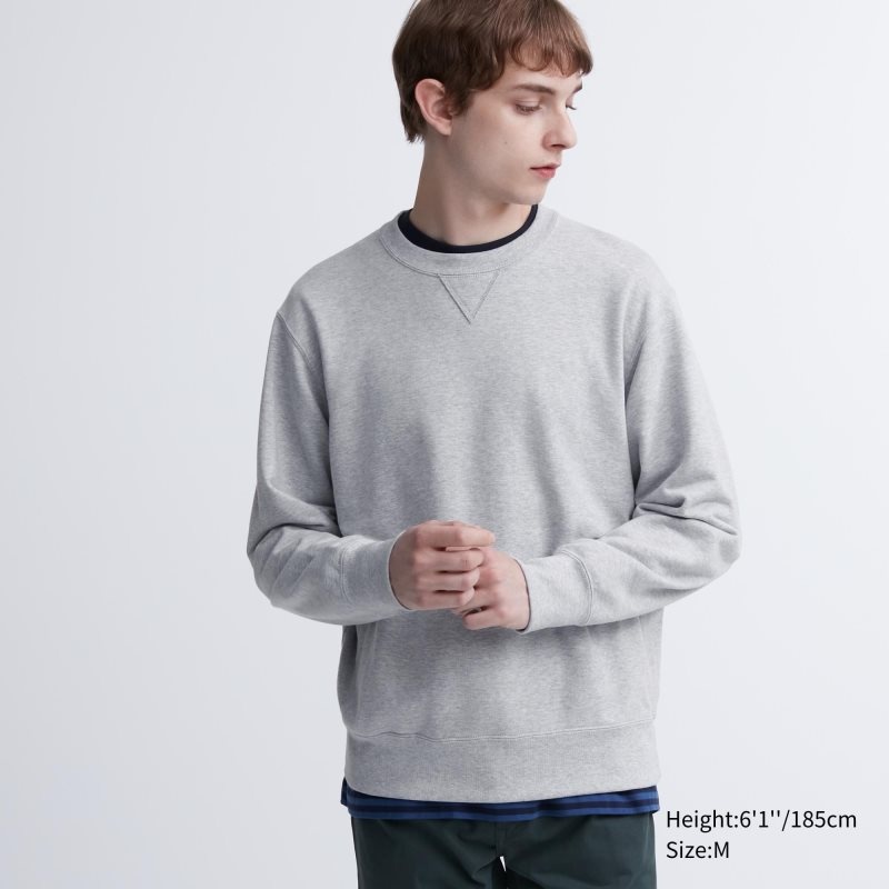 Men Uniqlo Elegant Sweatshirts Grey | 1585604