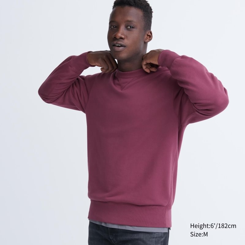 Men Uniqlo Elegant Sweatshirts Pink | 3078932