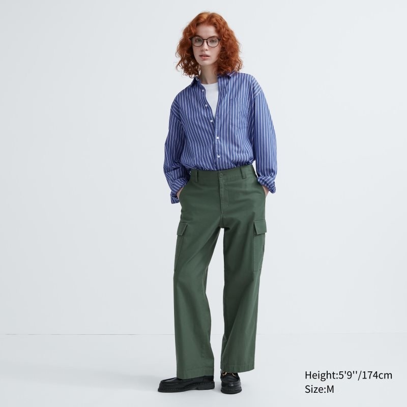 Men Uniqlo Extra Fine Cotton Broadcloth Long-sleeve Shirts Blue | 7130493
