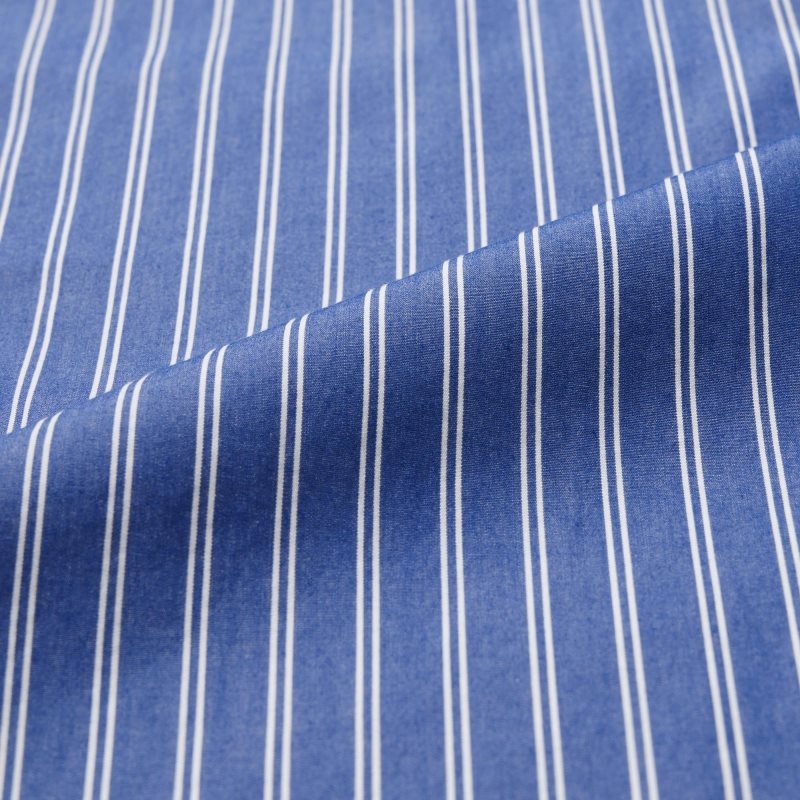Men Uniqlo Extra Fine Cotton Broadcloth Long-sleeve Shirts Blue | 7130493