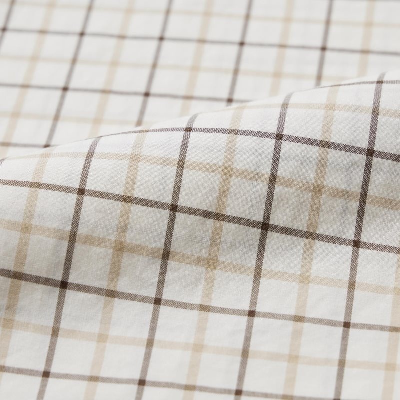 Men Uniqlo Extra Fine Cotton Broadcloth Checked Long-sleeve Shirts White | 6296546