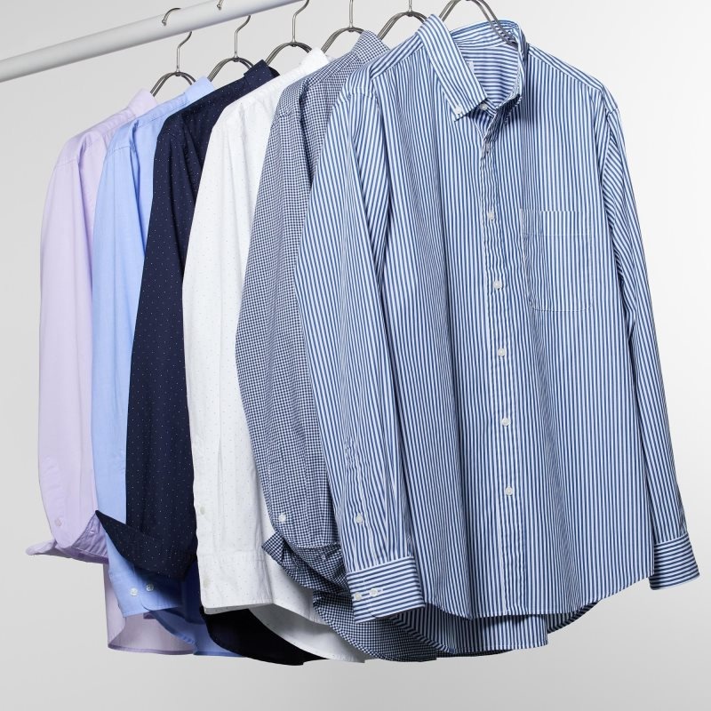Men Uniqlo Extra Fine Cotton Broadcloth Striped Long-sleeve Shirts Brown | 2844733
