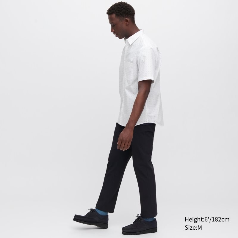 Men Uniqlo Extra Fine Cotton Short-sleeve Shirts White | 723622