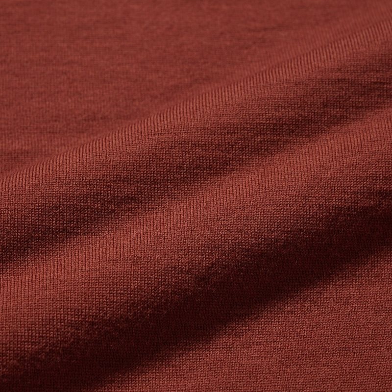 Men Uniqlo Extra Fine Merino V-neck Sweaters Burgundy | 1785253