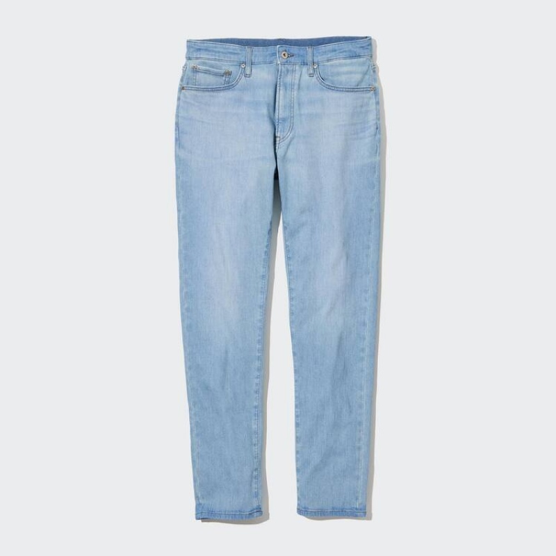 Men Uniqlo Ezy Ultra Stretch Slim Fit Jeans Blue | 8850367