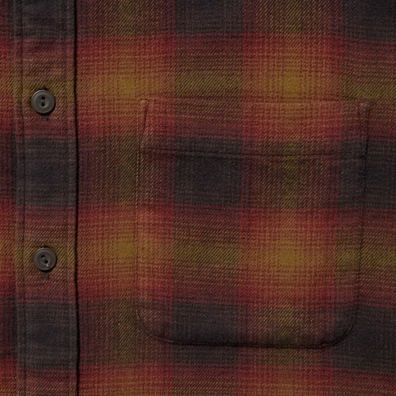 Men Uniqlo Flannel Checked Long-sleeve Shirts Yellow | 3168046