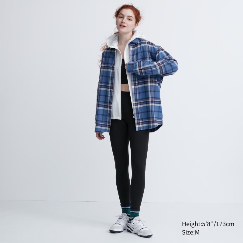 Men Uniqlo Flannel Checked Long-sleeve Shirts Blue | 4508868