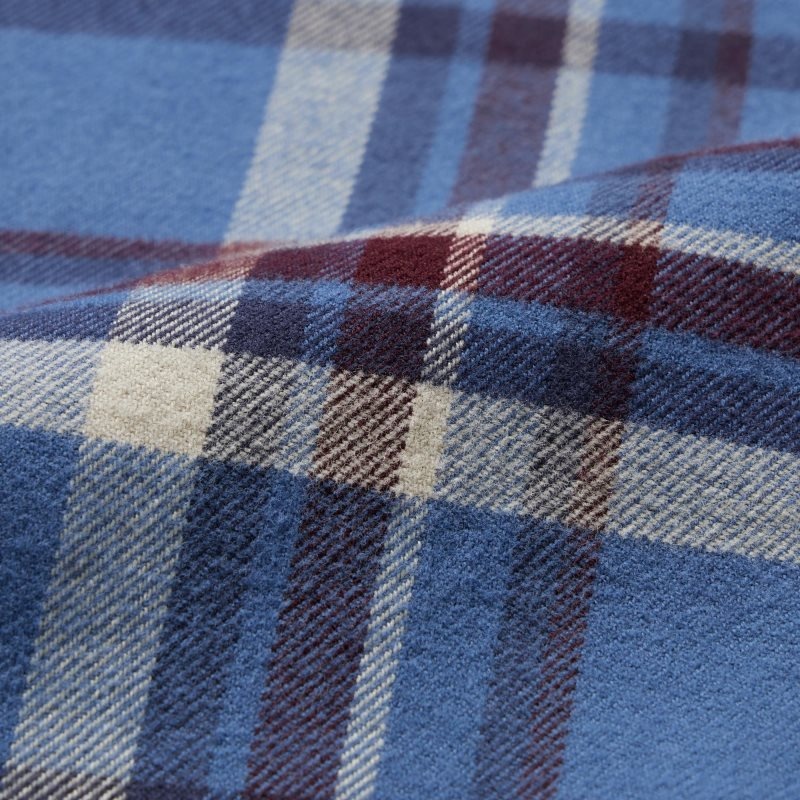 Men Uniqlo Flannel Checked Long-sleeve Shirts Blue | 4508868