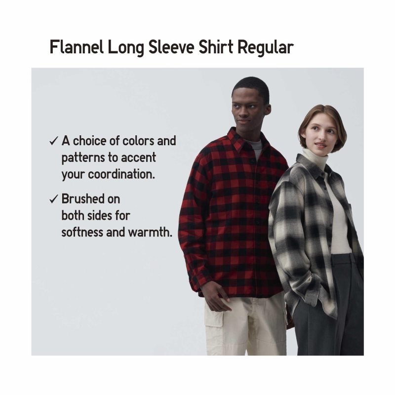 Men Uniqlo Flannel Checked Long-sleeve Shirts Brown | 613041