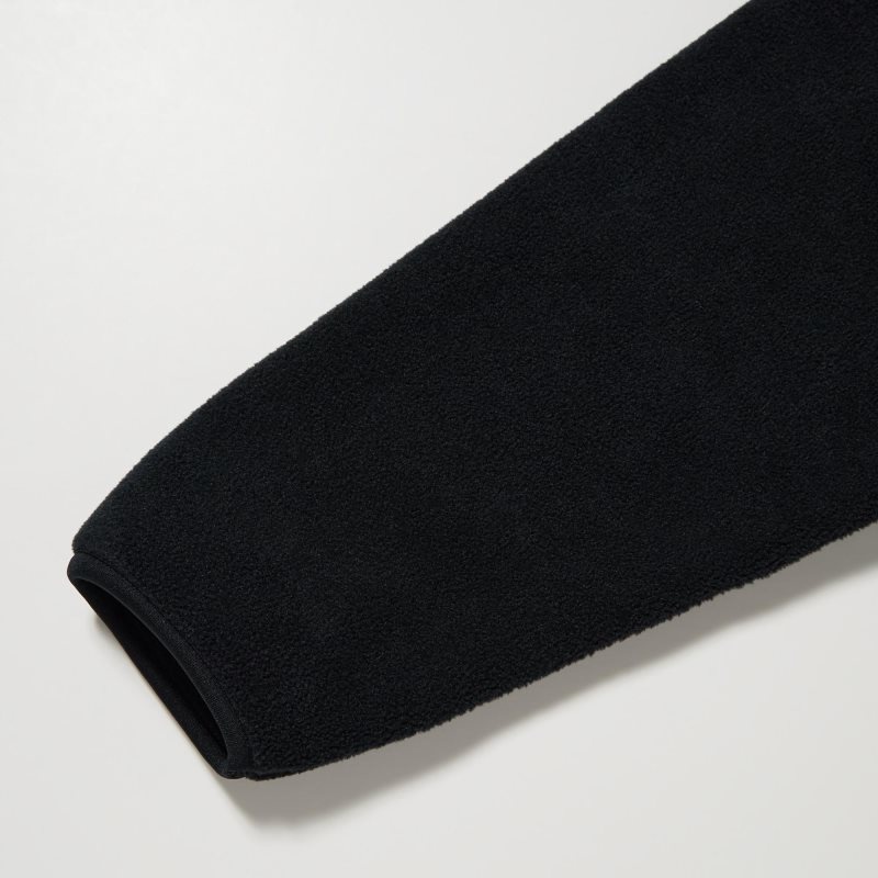Men Uniqlo Fleece Long Sleeve Full-zip Jackets Blue | 9528243