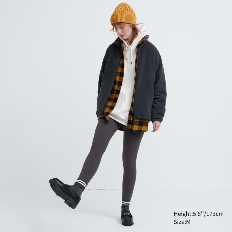 Men Uniqlo Fleece Long-sleeve Full-zip Jackets Navy | 2724035