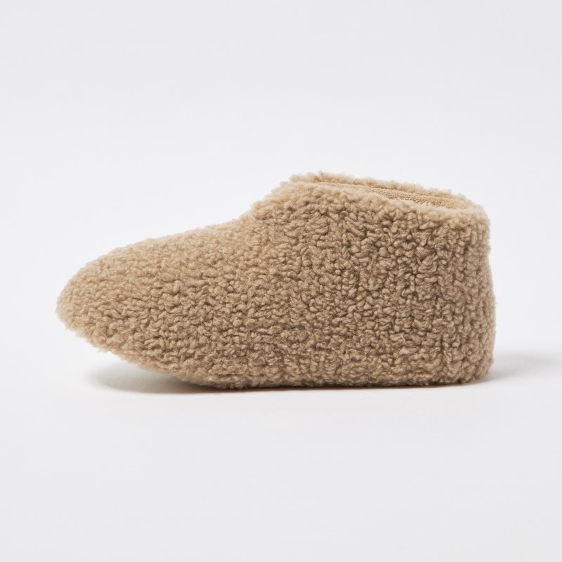 Men Uniqlo Fleece Room Faux Shearling Fleece Slippers Beige | 2307176
