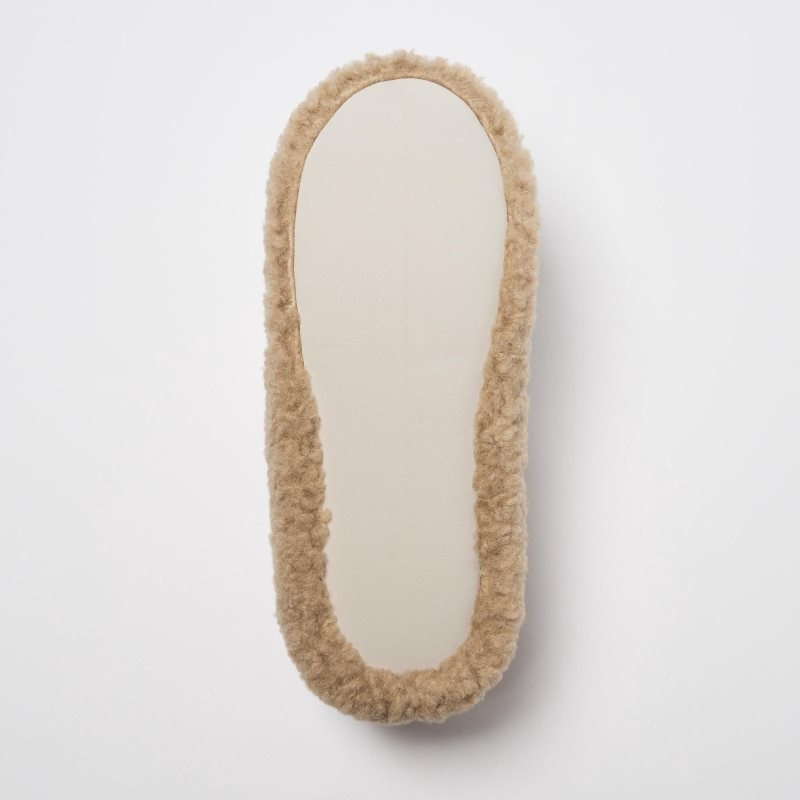 Men Uniqlo Fleece Room Faux Shearling Fleece Slippers Beige | 2307176
