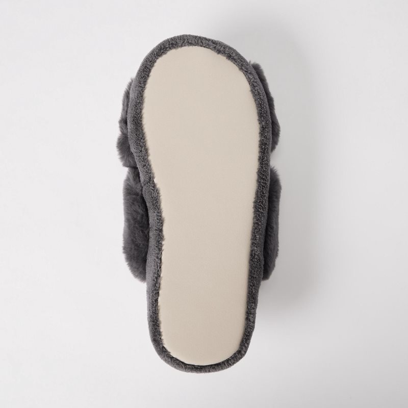 Men Uniqlo Fleece Room Furry Fleece Slippers Grey | 5923944