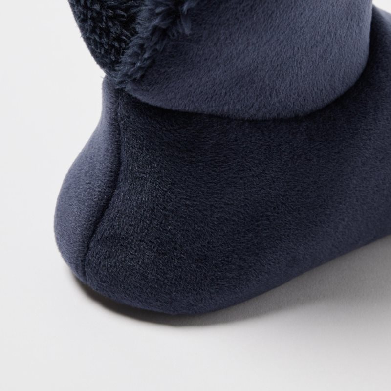 Men Uniqlo Fleece Room Velour Slippers Navy | 9326350
