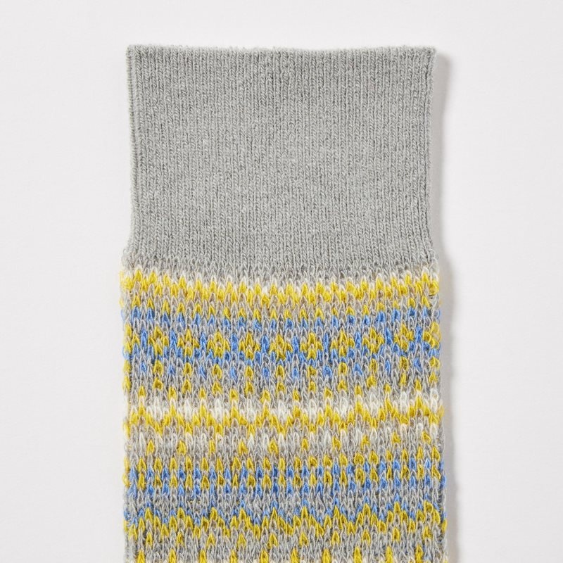 Men Uniqlo HEATTECH Fair Isle Socks Grey | 9667393