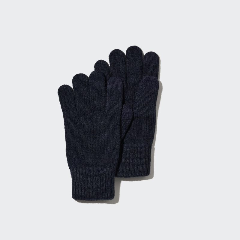 Men Uniqlo HEATTECH Gloves Navy | 40800
