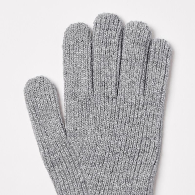 Men Uniqlo HEATTECH Knitted Gloves Grey | 9957363