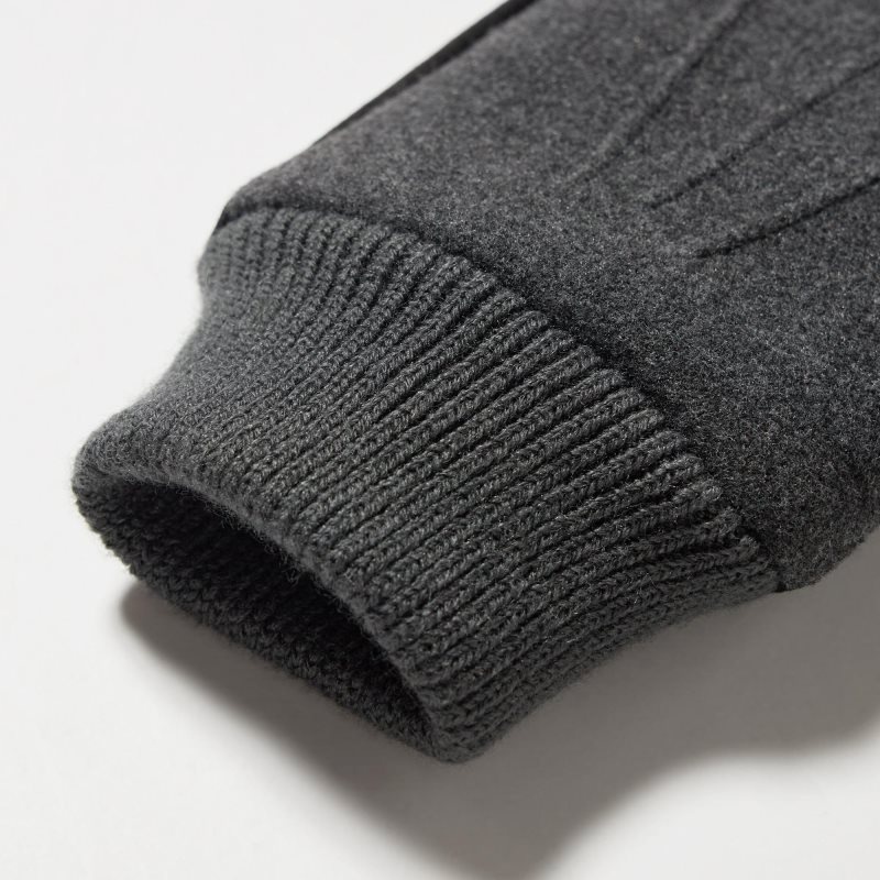 Men Uniqlo HEATTECH Lined Faux Wool Gloves Grey | 4150695
