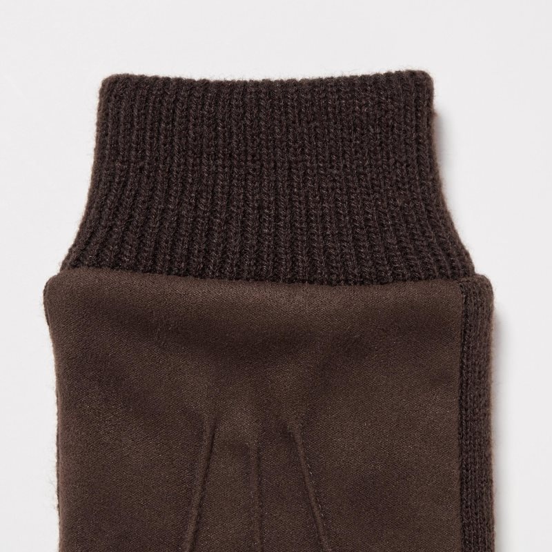 Men Uniqlo HEATTECH Lined Gloves Brown | 5631543