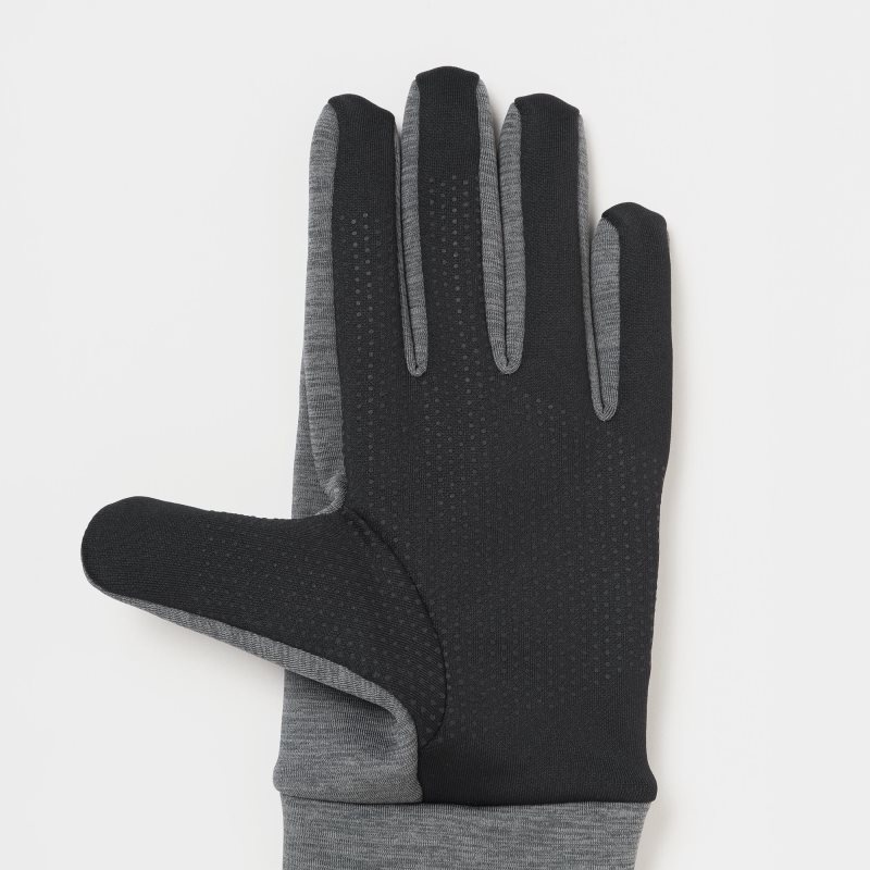 Men Uniqlo HEATTECH Lined Stretch Gloves Grey | 2848236