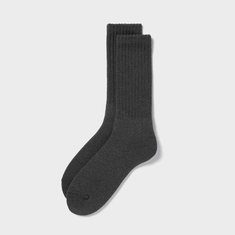 Men Uniqlo HEATTECH Pile Socks Grey | 9982437