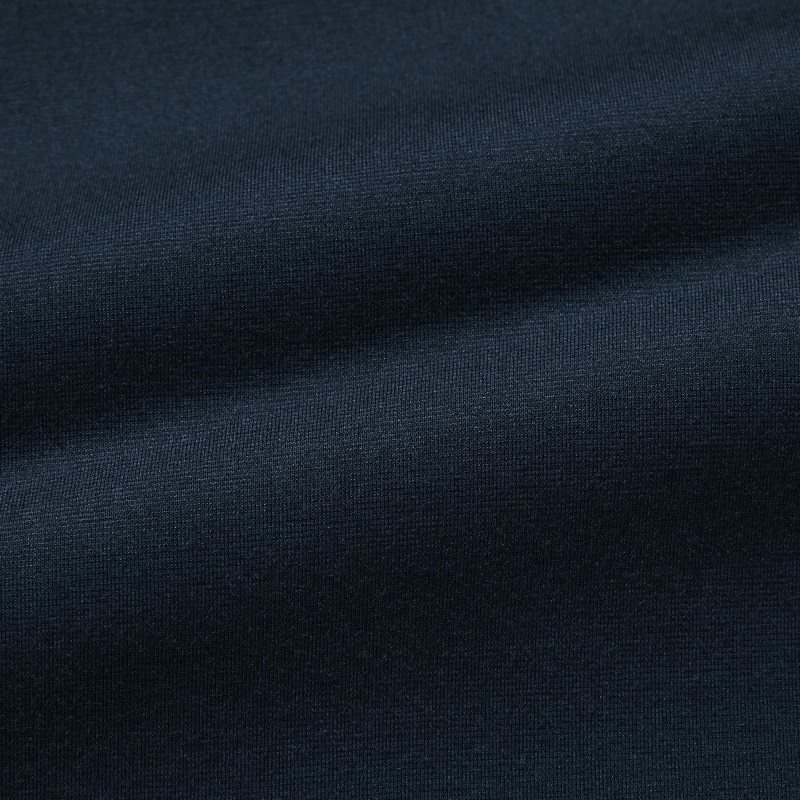 Men Uniqlo Heattech Crew Neck Long-sleeve T Shirts Navy | 9021458