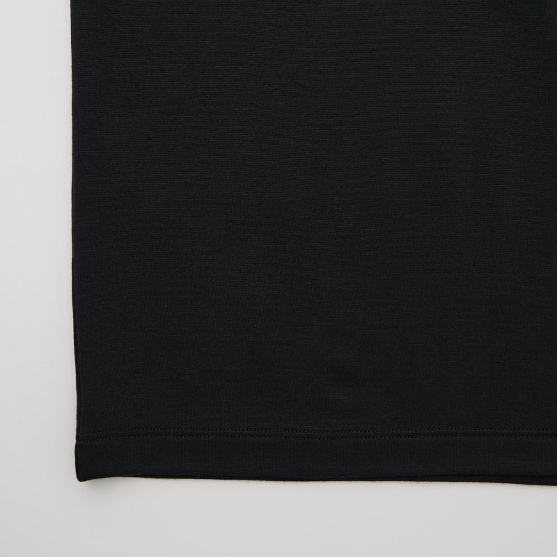 Men Uniqlo Heattech Crew Neck Short-sleeve T Shirts Black | 1608604