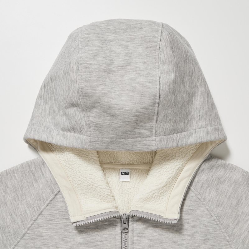 Men Uniqlo Heattech Pile Lined Sweat Full-zip Hoodie Blue | 5862879